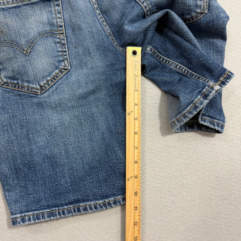 Levis 511 Slim Fit Jean Shorts Men's 33 Blue 10" Inseam Blue Denim Jorts Faded - Picture 11 of 12
